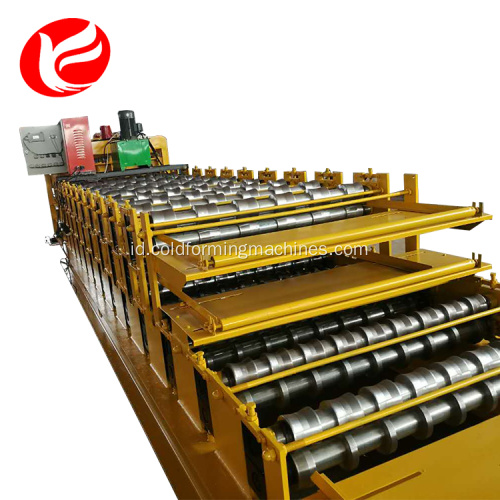 Mesin tiga dek baja warna Roll Forming Machine